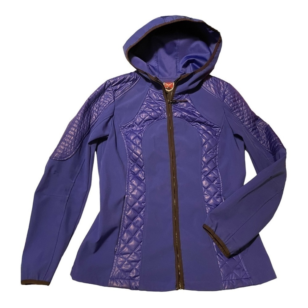 OUTDOOR active wear hooded zip front jacket M.